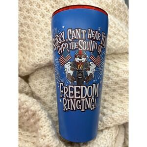 Buc-ees 4th of July Tumbler "SORRY, CAN'T HEAR YOU OVER THE SOUND OF FREEDOM"